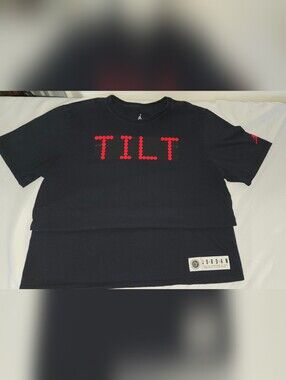Jordan Black Tee with White Logo Patch